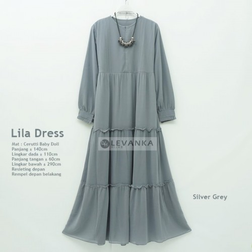 GAi-032 Lila Dress - Gamis Polos Ceruti Babydoll